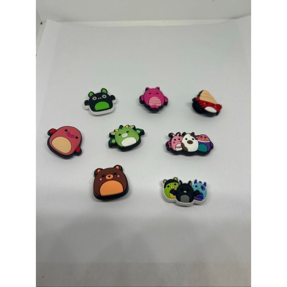 Lot of 8 Squishmallow Shoe Charms – Cute Characters for Clogs, Sandals & More 🐻